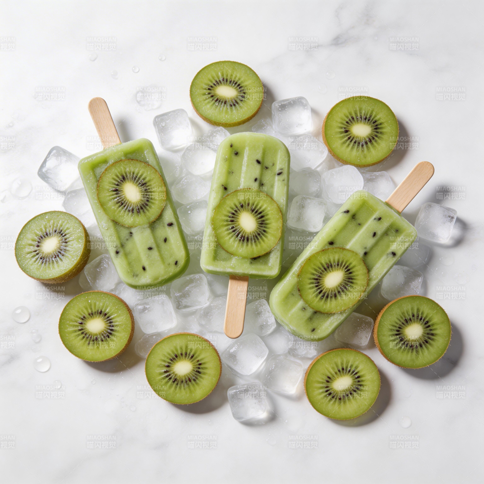 奇异果冰棒清凉一夏图片