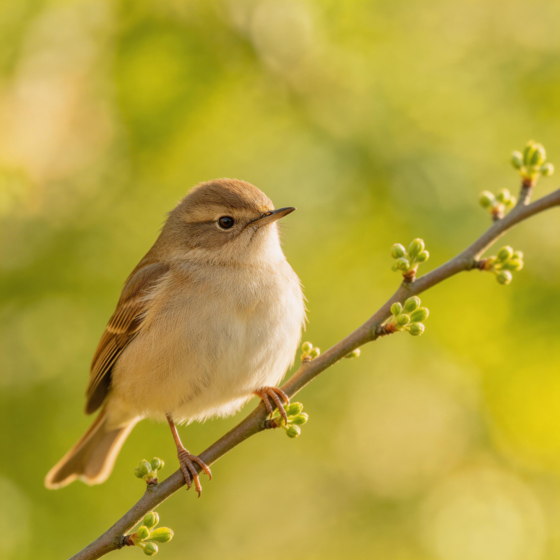 小鸟栖枝头图片