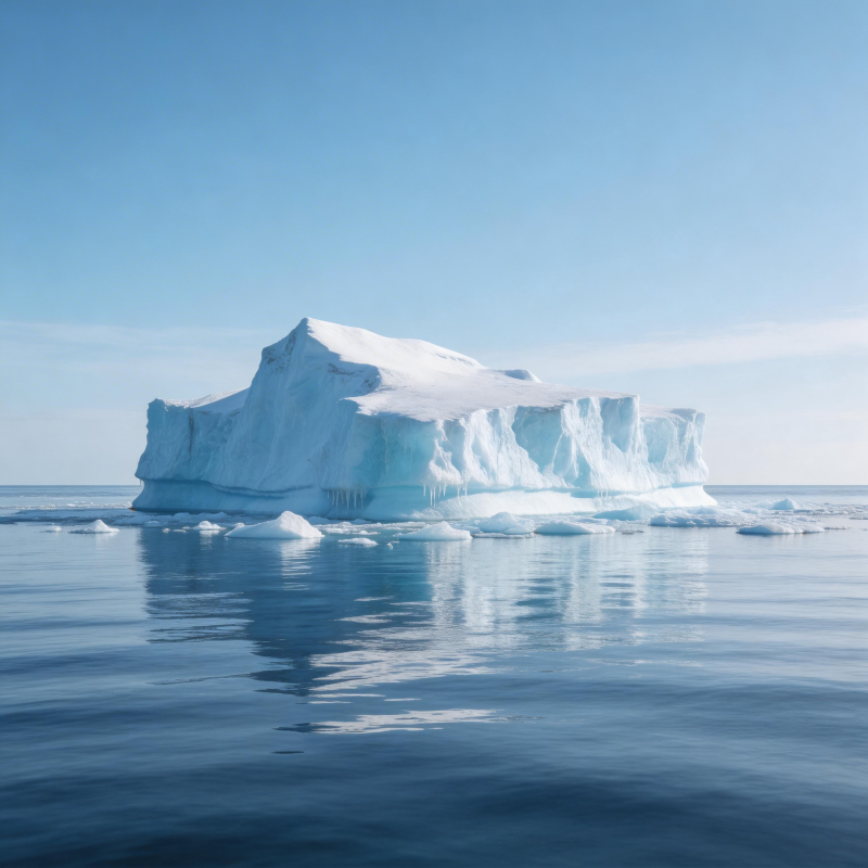 冰山静谧海面图片