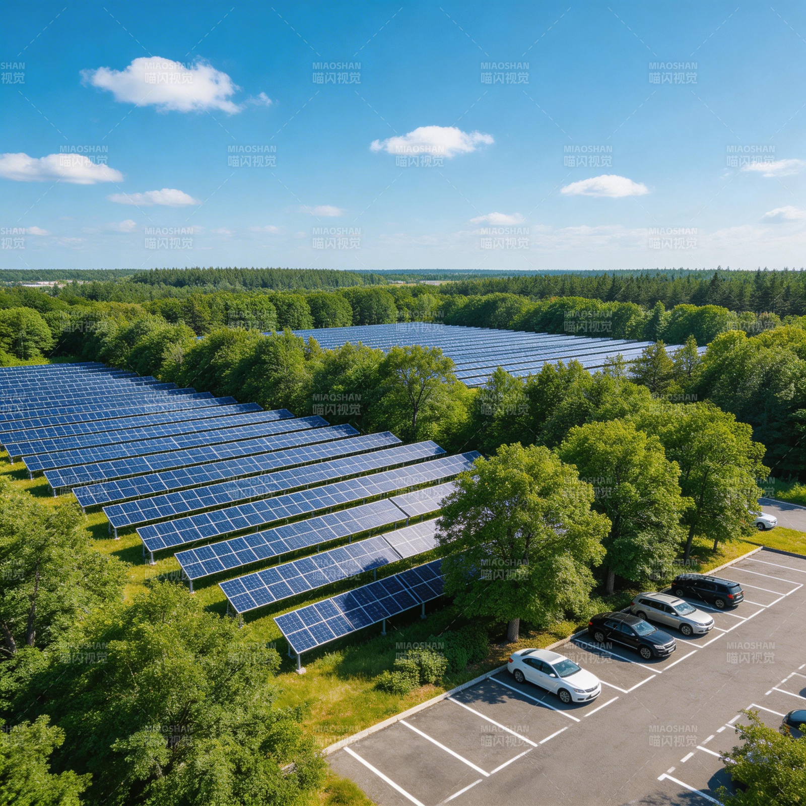 太阳能电站航拍图片