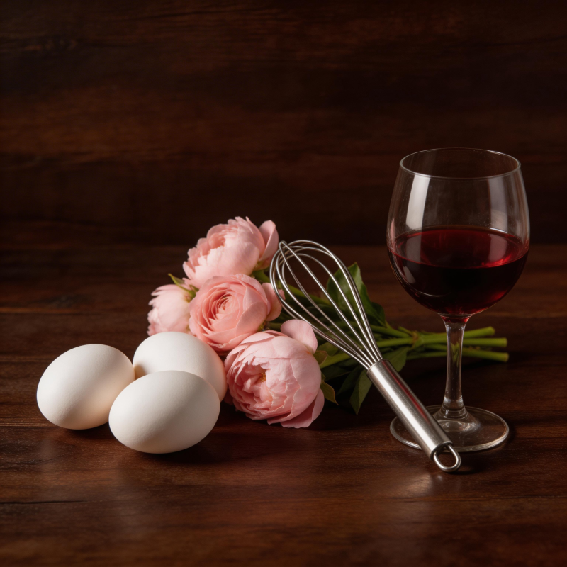 蛋酒花影静谧时光图片