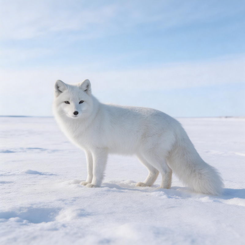 雪原白狐图片