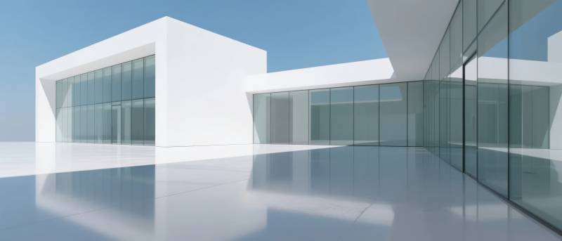 现代建筑光影交错图片