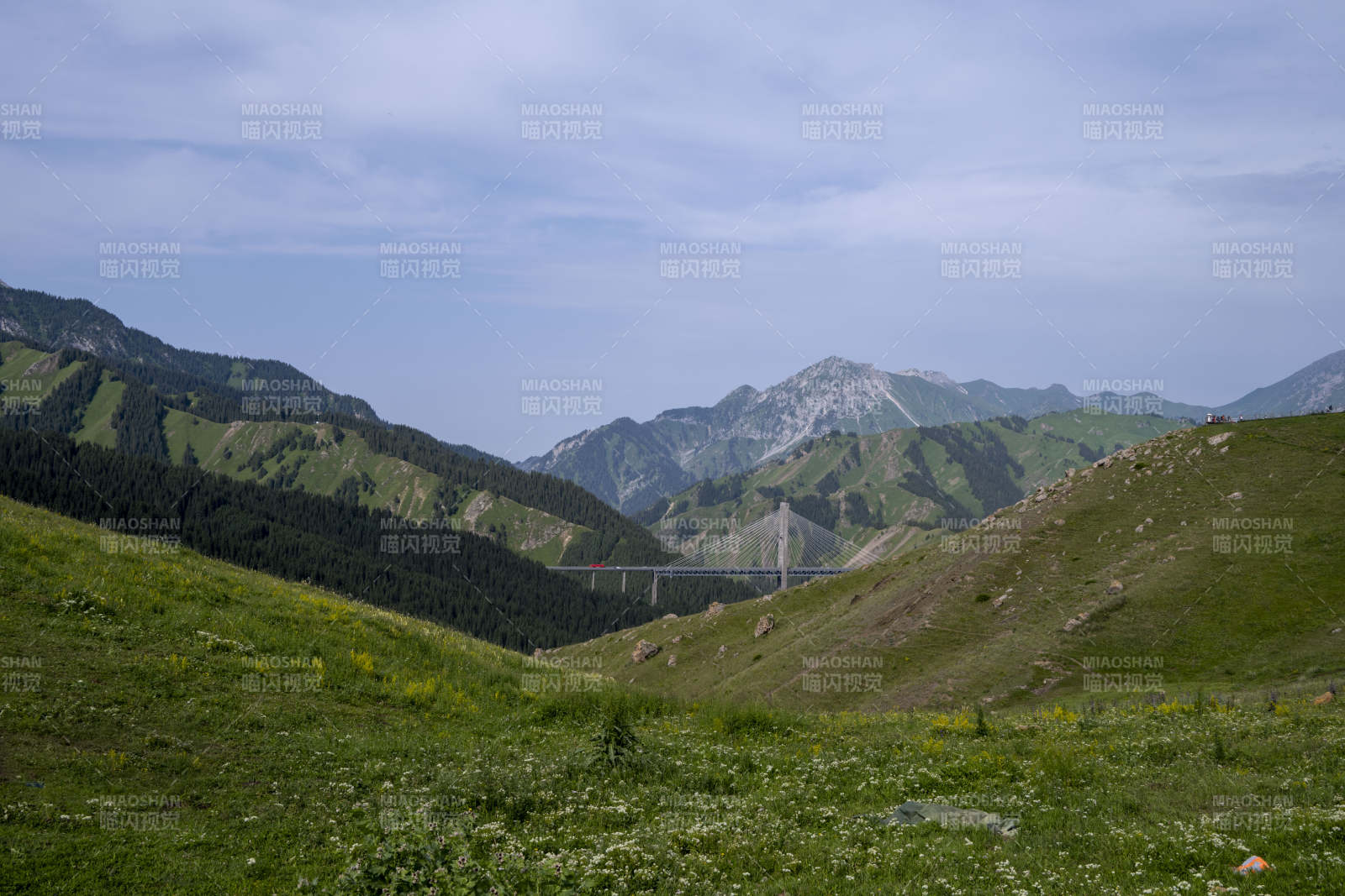 山间绿野风光图片