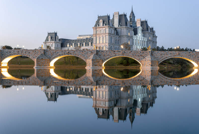 卢浮宫倒影夜景图片