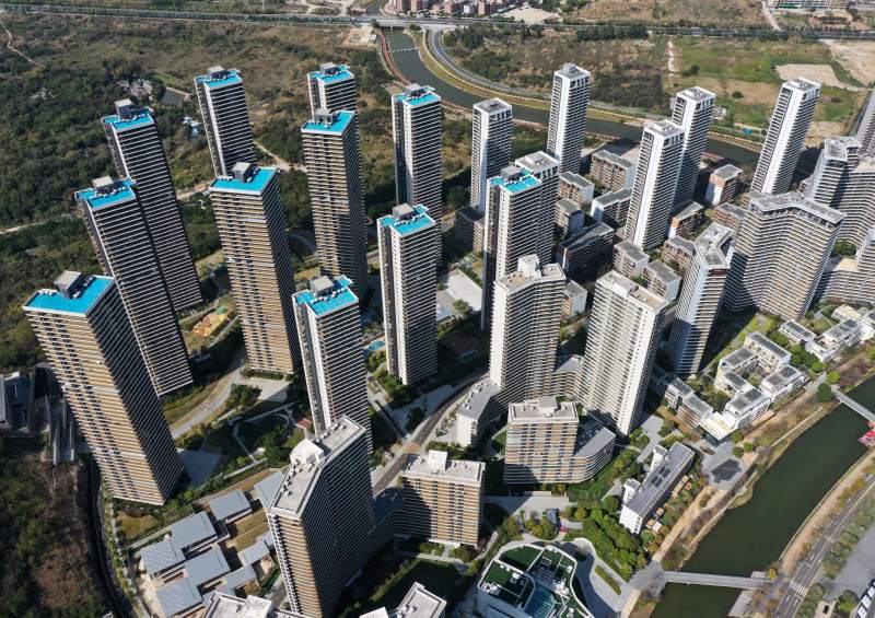 城市高楼群航拍图片