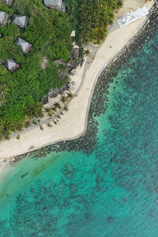 热带海滩航拍图图片