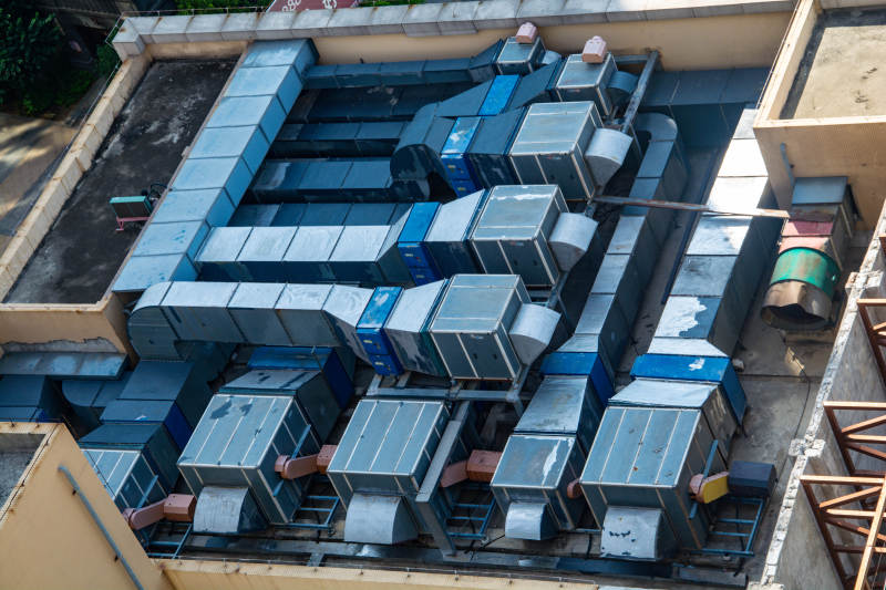 屋顶空调设备群图片