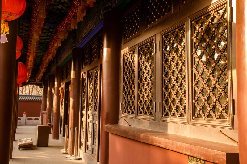 古建筑长廊风光图片