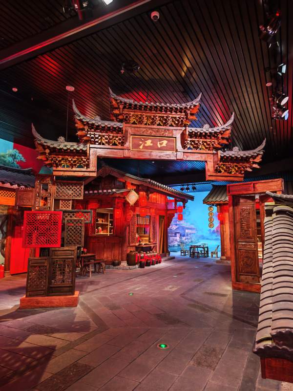 江口古街夜景图片