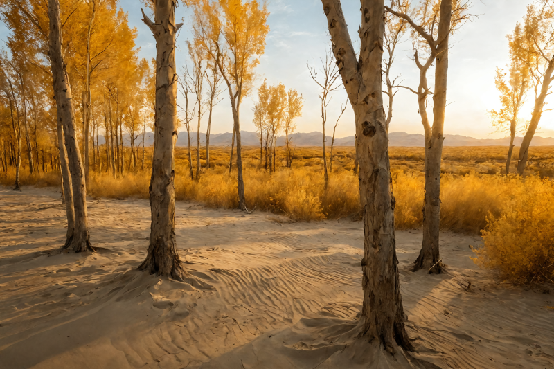 金秋胡杨林图片