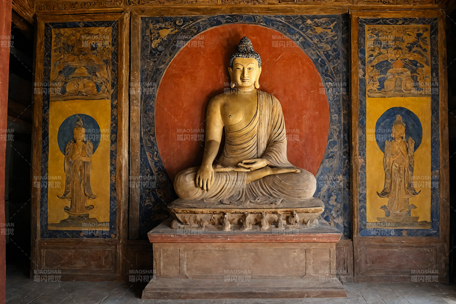 佛像静坐禅定图图片