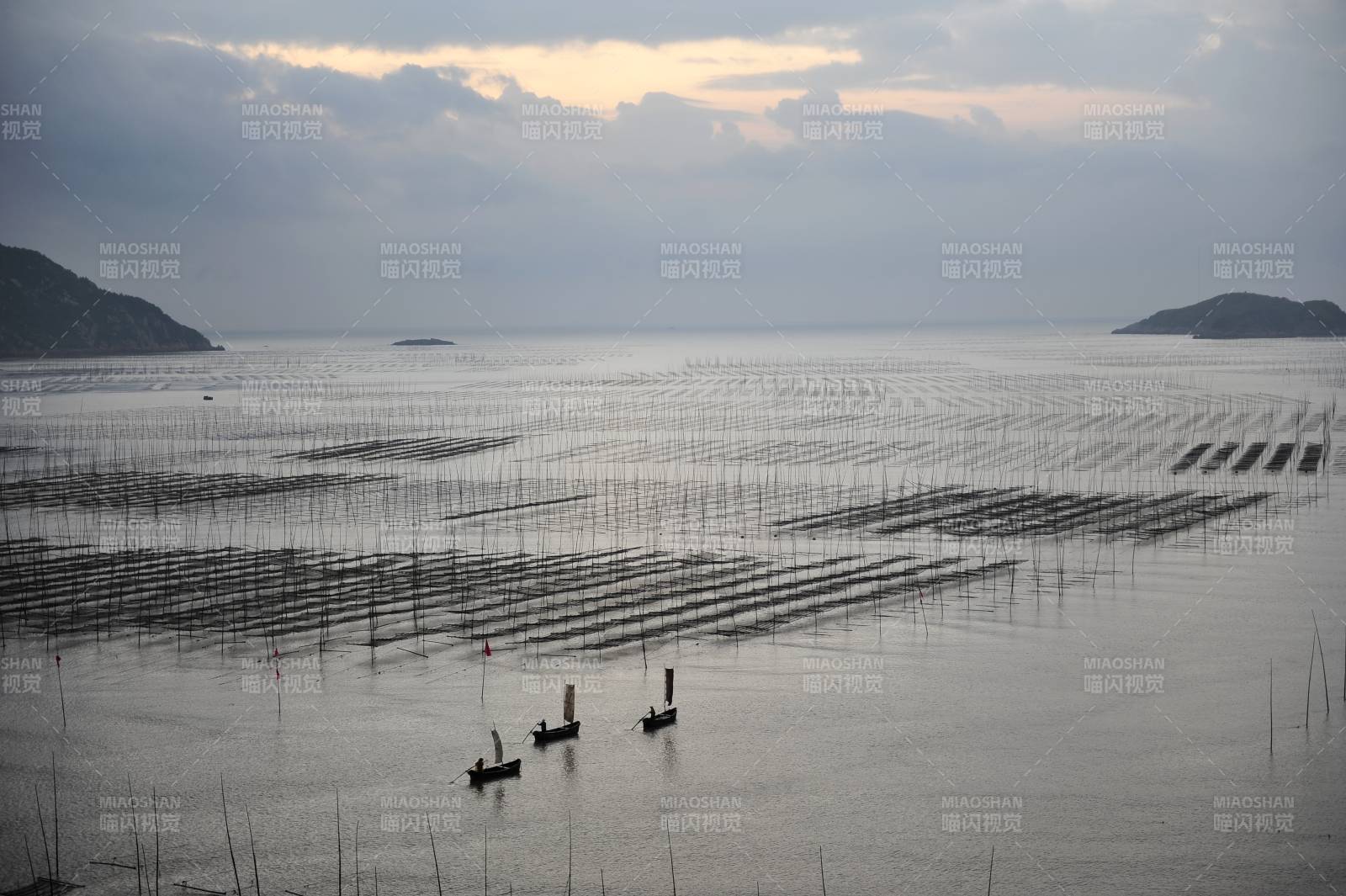 海上养殖风光图片