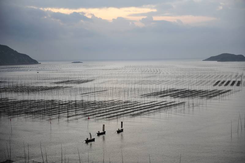 海上养殖风光图片