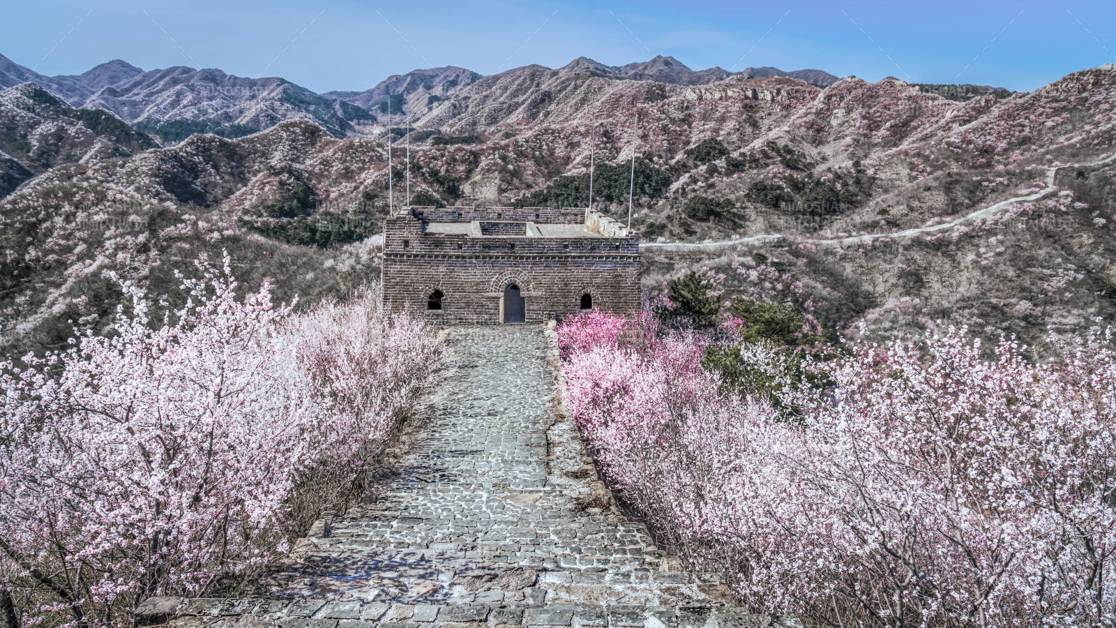 长城春色图片