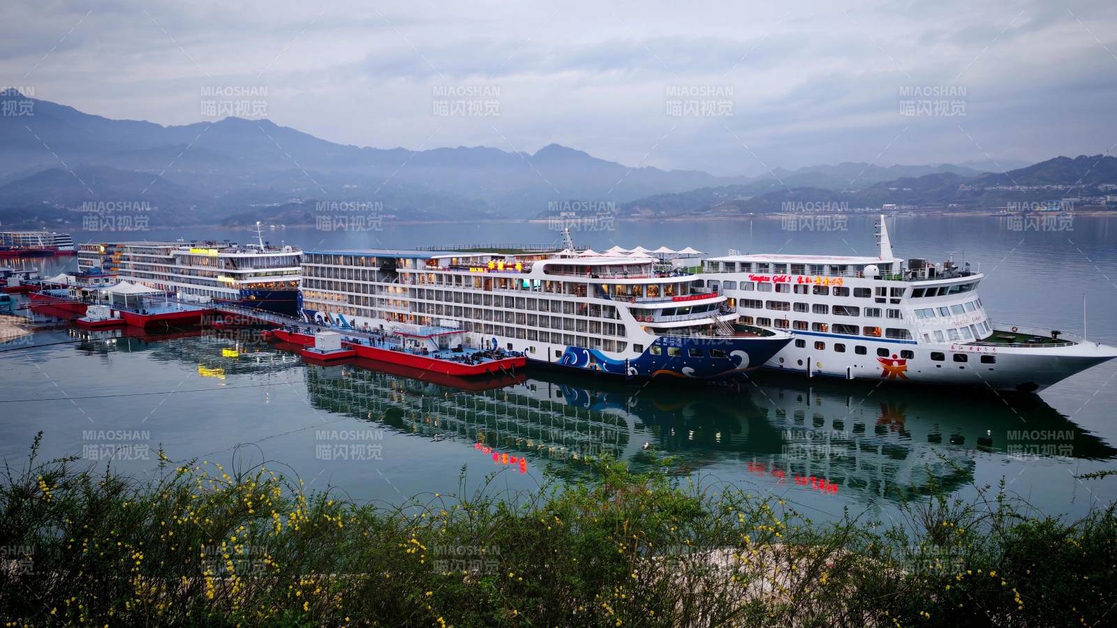 邮轮停泊港口图片