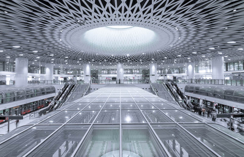 现代交通枢纽大厅图片