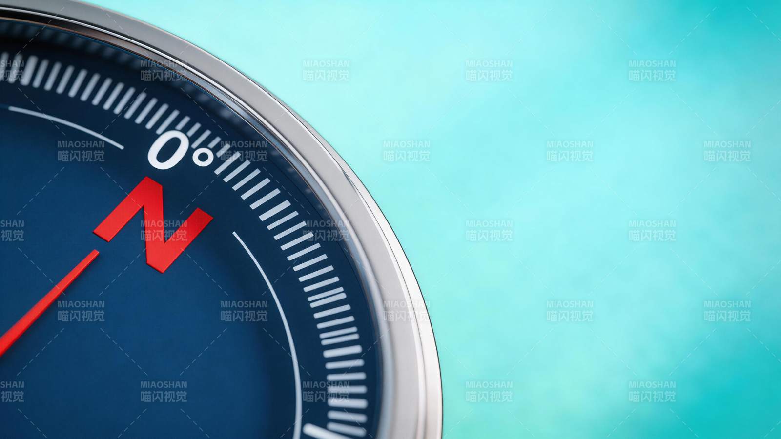 指南针特写显示北方指向零度刻度图片