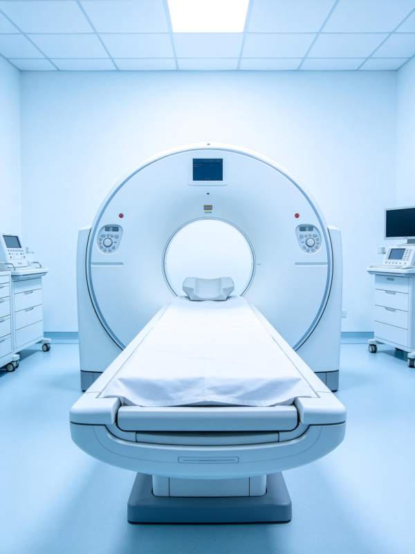 医院CT扫描设备与检查床全景展示图片