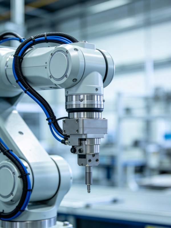 工业机器人机械臂特写展示精密结构图片