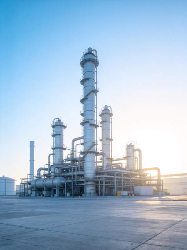 大型工业厂区高塔管道设施全景图片