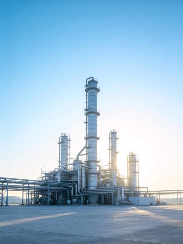 大型工业厂区高塔管道设施全景图片