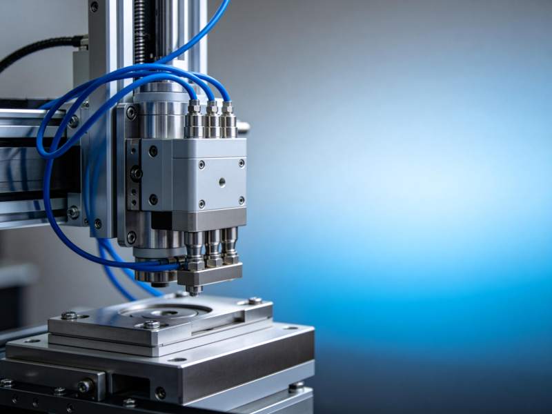 工业自动化机械臂精密装配作业场景图片