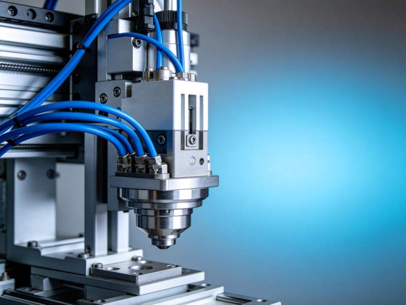 工业自动化机械臂末端执行器特写图片