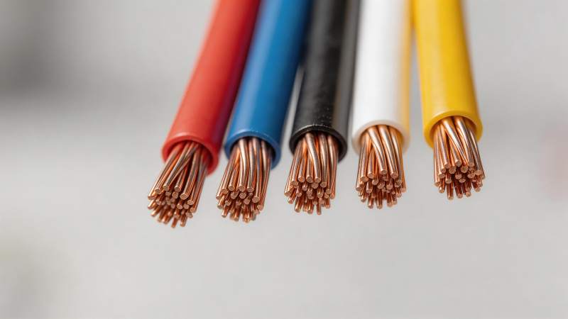 五色绝缘铜芯电线特写展示图片