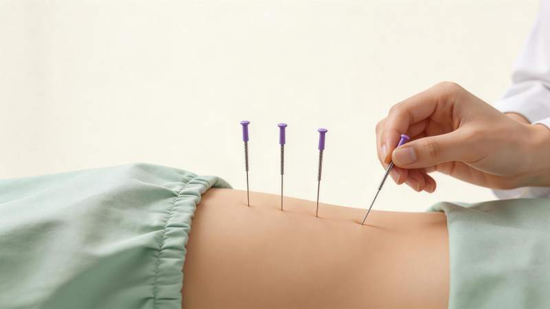 医生正在为患者进行针灸治疗操作图片