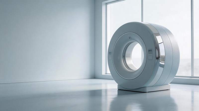 现代医疗影像设备置于明亮室内空间图片