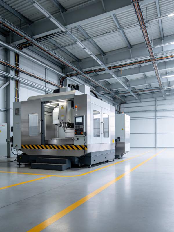 大型数控机床置于现代化工业厂房内部图片