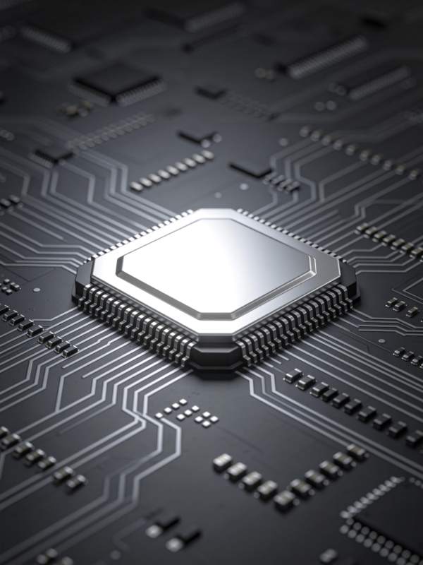 集成电路芯片特写展示核心处理器结构图片