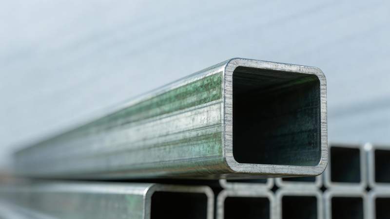 镀锌矩形金属管材特写展示图片