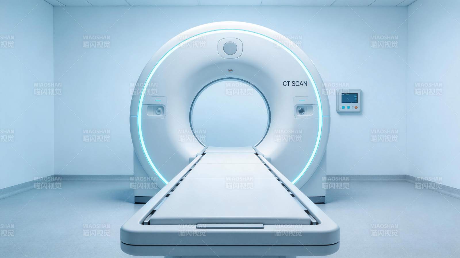 医院CT扫描设备室内全景展示图图片