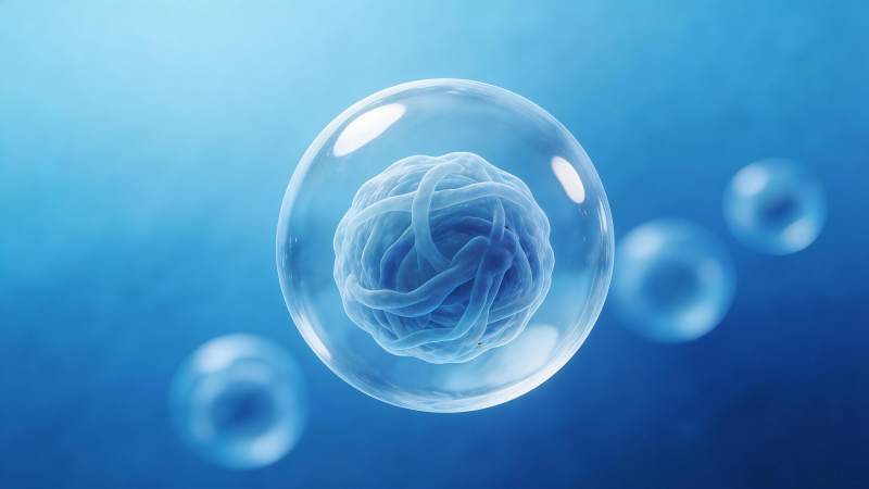 透明球体内螺旋状结构的微观图像图片