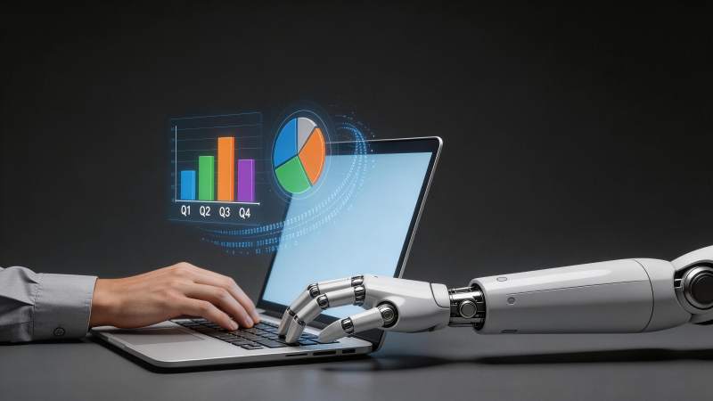 机械臂与人类手共同操作笔记本电脑进行数据图片