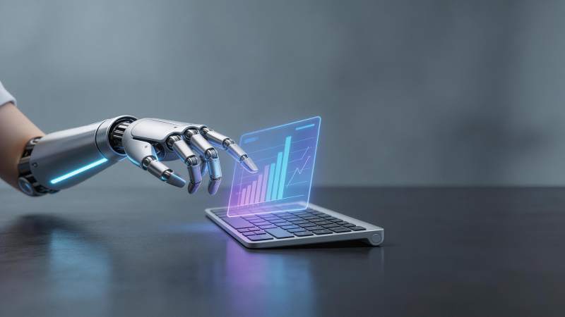 机械手臂操作全息数据图表显示界面图片