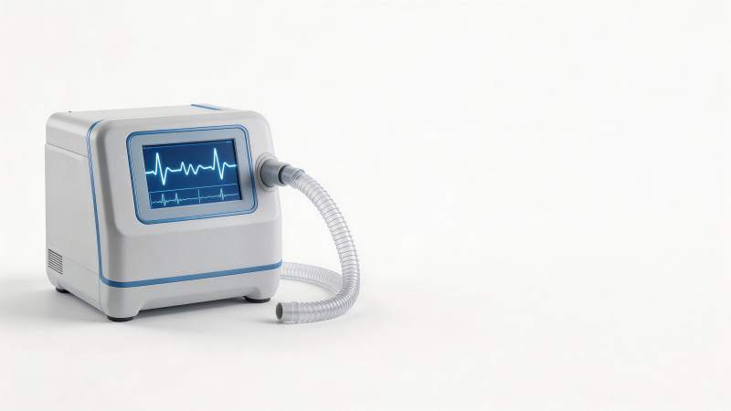 白色医疗监测设备显示心电波形图像图片