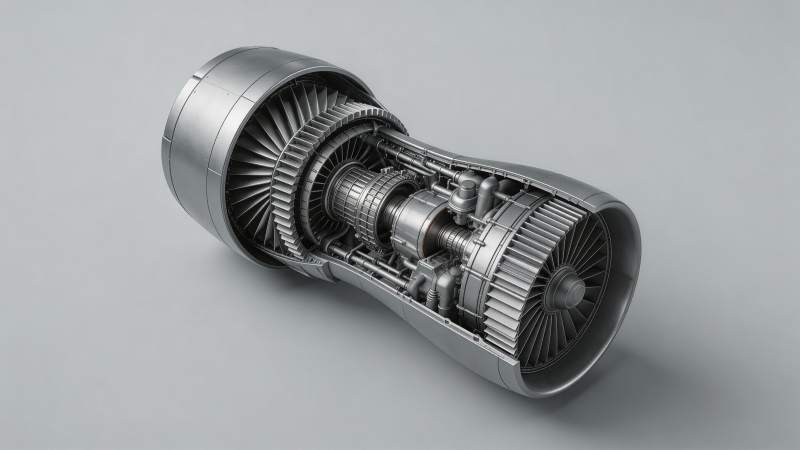 航空发动机剖面结构展示图图片
