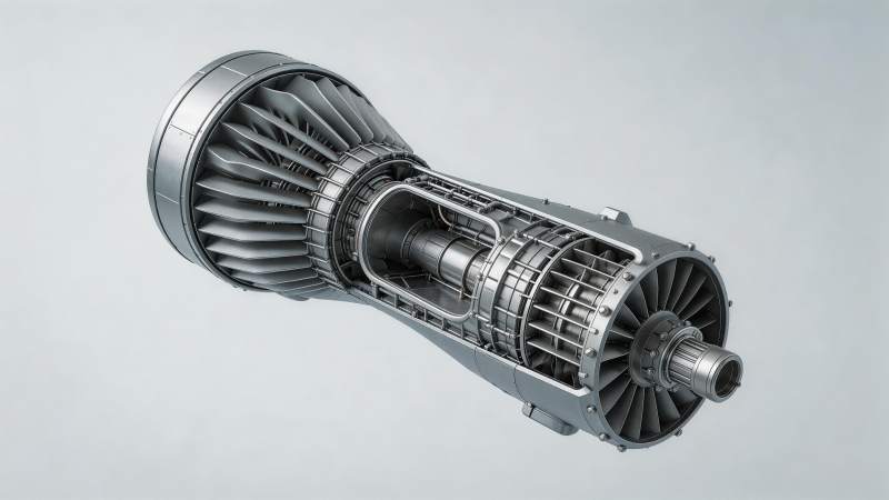 航空发动机剖面结构展示图图片