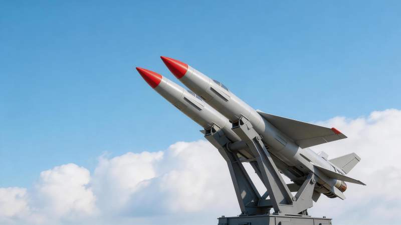 双联装导弹发射装置仰角待发状态图片