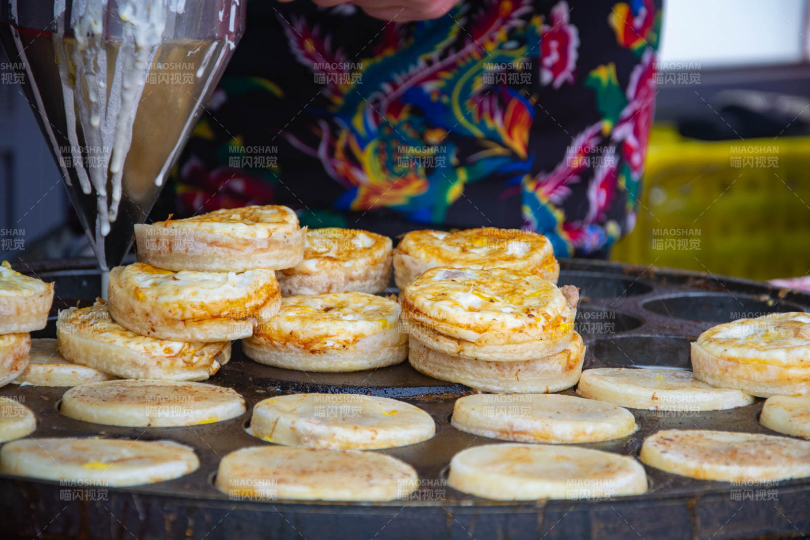 煎饼制作现场图片