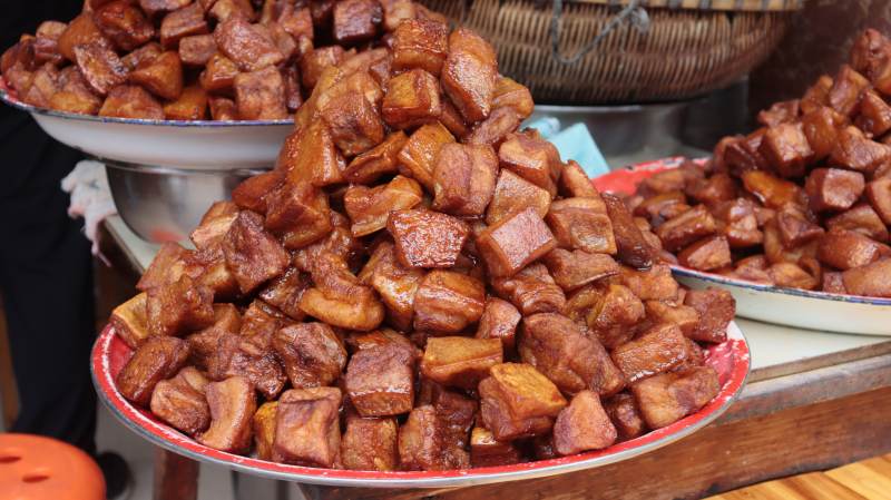 香煎五花肉块图片