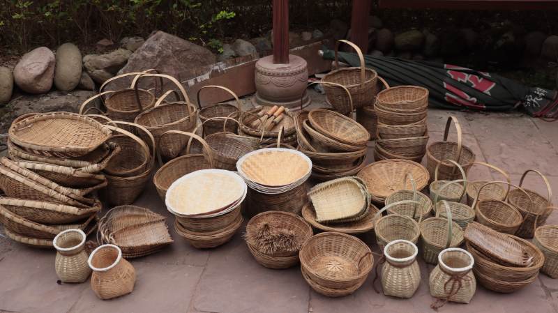 竹编工艺品展示图片