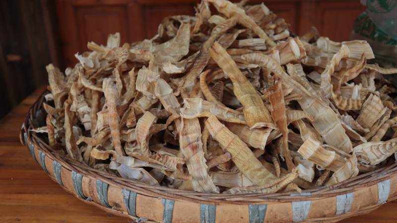 干笋堆满竹篮图片