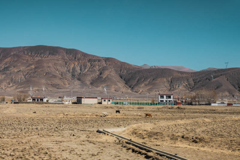 荒漠中的小镇风光图片