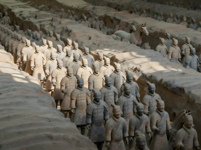 兵马俑列阵待发图片