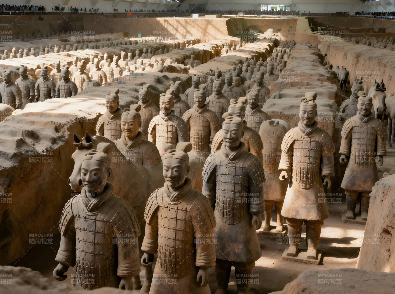 兵马俑壮观景象图片