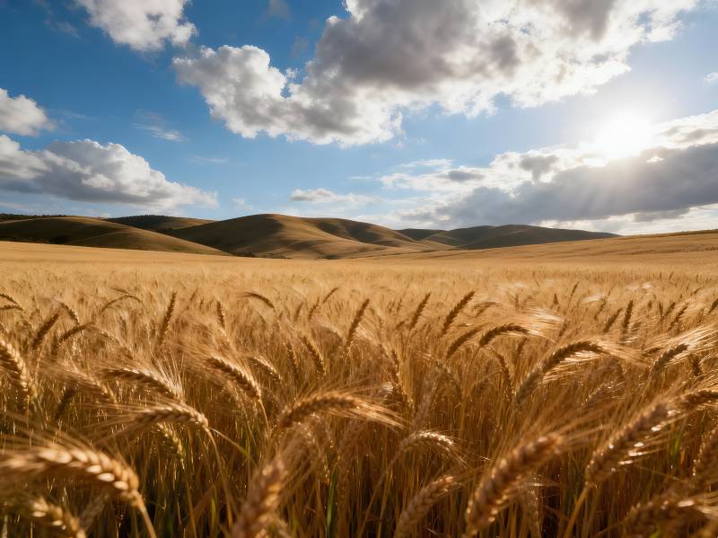 金麦随风舞图片